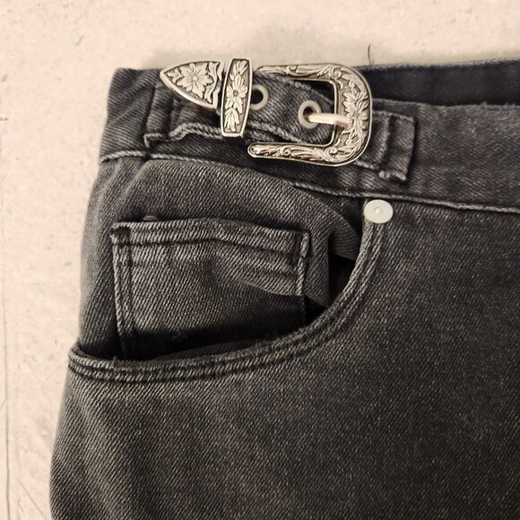 BLANKNYC Jeans The Bleeker High‎ Rise Skinny Western Buckles Black Sz 29 EUC - Picture 3 of 16